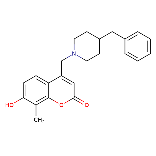 4-[(4-benzylpiperidin-1-yl)methyl]-7-hydroxy-8-methyl-2H-chromen-2-one