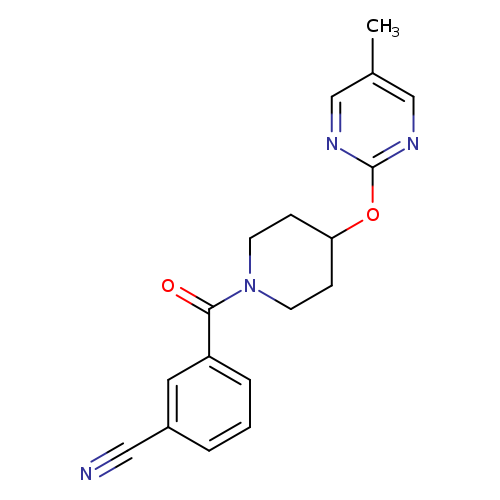 3-{4-[(5-methylpyrimidin-2-yl)oxy]piperidine-1-carbonyl}benzonitrile