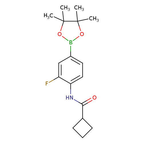 N-[2-Fluoro-4-(tetramethyl-1,3,2-dioxaborolan-2-yl)phenyl]cyclobutanecarboxamide