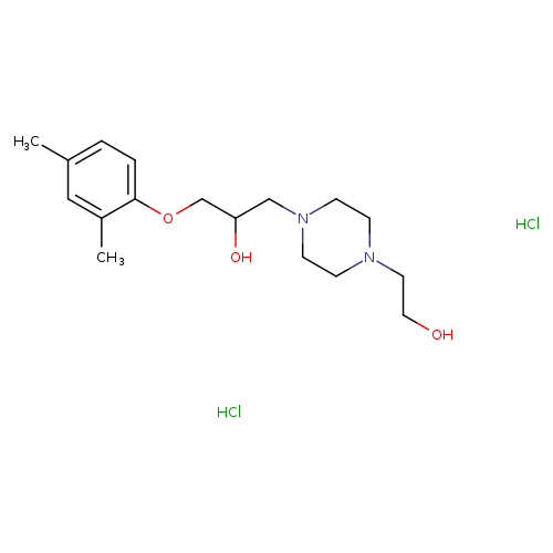 1-(2,4-dimethylphenoxy)-3-[4-(2-hydroxyethyl)piperazin-1-yl]propan-2-ol dihydrochloride