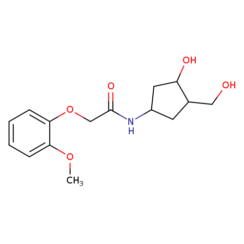 N-[3-hydroxy-4-(hydroxymethyl)cyclopentyl]-2-(2-methoxyphenoxy)acetamide