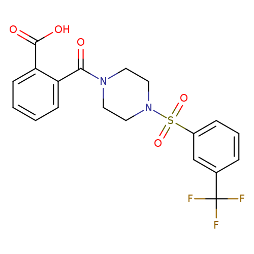 2-{4-[3-(trifluoromethyl)benzenesulfonyl]piperazine-1-carbonyl}benzoic acid
