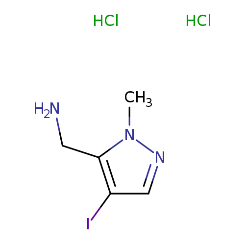 (4-iodo-1-methyl-1H-pyrazol-5-yl)methanamine dihydrochloride