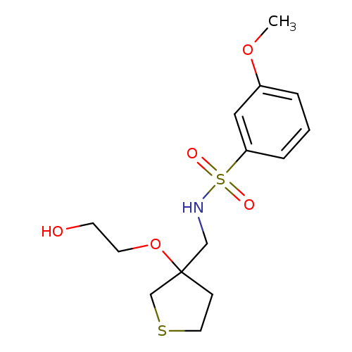 N-{[3-(2-hydroxyethoxy)thiolan-3-yl]methyl}-3-methoxybenzene-1-sulfonamide