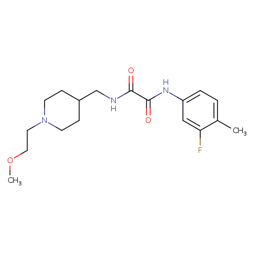N'-(3-fluoro-4-methylphenyl)-N-{[1-(2-methoxyethyl)piperidin-4-yl]methyl}ethanediamide