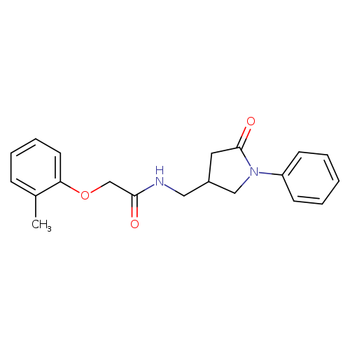 2-(2-methylphenoxy)-N-[(5-oxo-1-phenylpyrrolidin-3-yl)methyl]acetamide