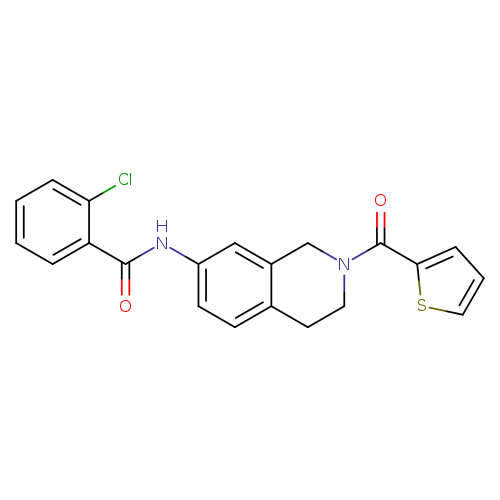 2-chloro-N-[2-(thiophene-2-carbonyl)-1,2,3,4-tetrahydroisoquinolin-7-yl]benzamide