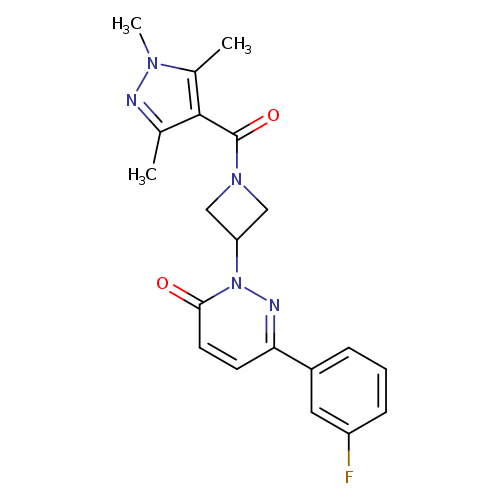 6-(3-fluorophenyl)-2-[1-(1,3,5-trimethyl-1H-pyrazole-4-carbonyl)azetidin-3-yl]-2,3-dihydropyridazin-3-one
