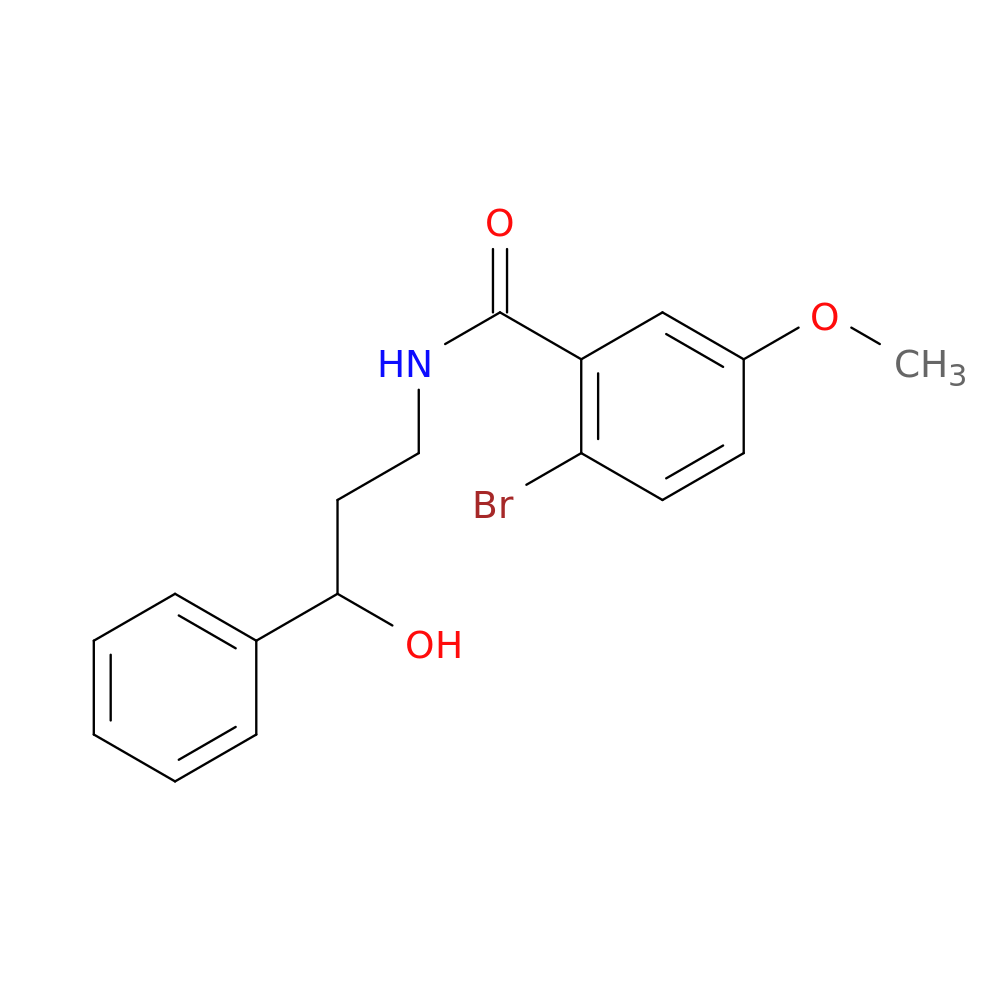 2-bromo-N-(3-hydroxy-3-phenylpropyl)-5-methoxybenzamide