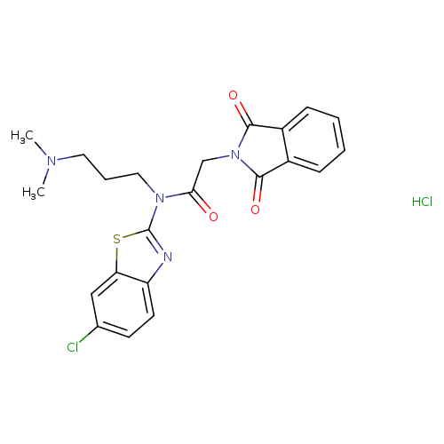 N-(6-chloro-1,3-benzothiazol-2-yl)-N-[3-(dimethylamino)propyl]-2-(1,3-dioxo-2,3-dihydro-1H-isoindol-2-yl)acetamide hydrochloride