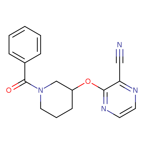3-[(1-benzoylpiperidin-3-yl)oxy]pyrazine-2-carbonitrile