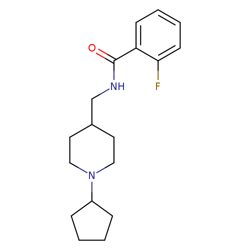 N-[(1-cyclopentylpiperidin-4-yl)methyl]-2-fluorobenzamide