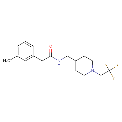 2-(3-methylphenyl)-N-{[1-(2,2,2-trifluoroethyl)piperidin-4-yl]methyl}acetamide