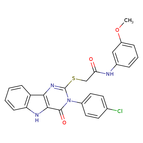 2-{[3-(4-chlorophenyl)-4-oxo-3H,4H,5H-pyrimido[5,4-b]indol-2-yl]sulfanyl}-N-(3-methoxyphenyl)acetamide