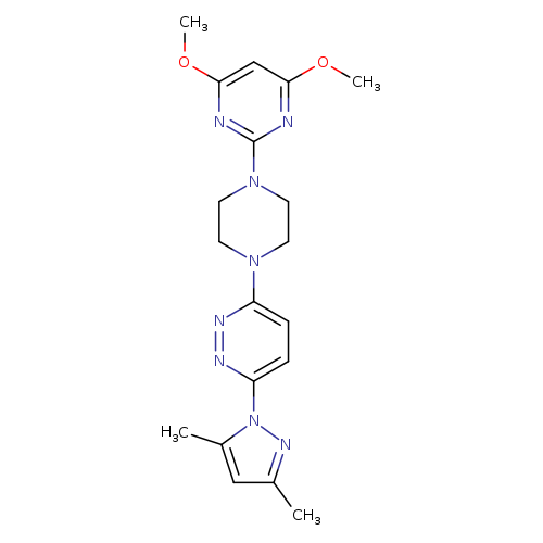 2-{4-[6-(3,5-dimethyl-1H-pyrazol-1-yl)pyridazin-3-yl]piperazin-1-yl}-4,6-dimethoxypyrimidine