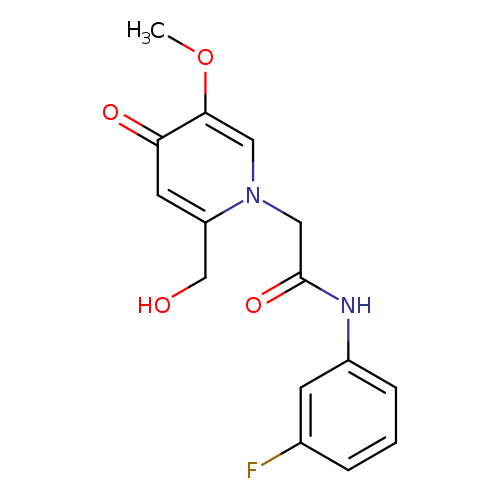 N-(3-fluorophenyl)-2-[2-(hydroxymethyl)-5-methoxy-4-oxo-1,4-dihydropyridin-1-yl]acetamide