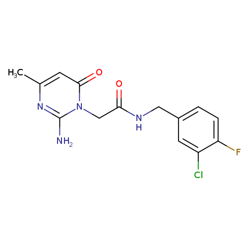 2-(2-amino-4-methyl-6-oxo-1,6-dihydropyrimidin-1-yl)-N-[(3-chloro-4-fluorophenyl)methyl]acetamide