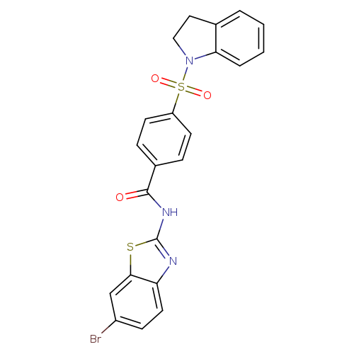 N-(6-bromo-1,3-benzothiazol-2-yl)-4-(2,3-dihydro-1H-indole-1-sulfonyl)benzamide