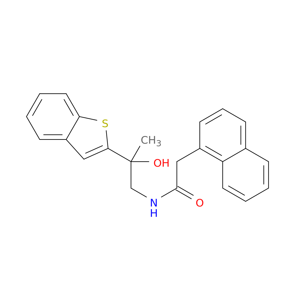 N-[2-(1-benzothiophen-2-yl)-2-hydroxypropyl]-2-(naphthalen-1-yl)acetamide