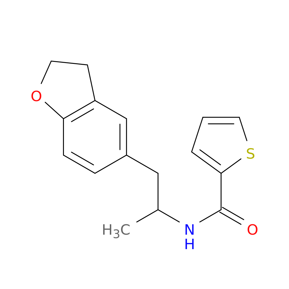 N-[1-(2,3-dihydro-1-benzofuran-5-yl)propan-2-yl]thiophene-2-carboxamide