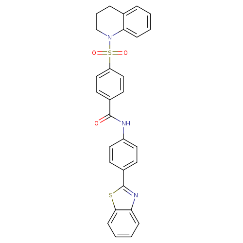 N-[4-(1,3-benzothiazol-2-yl)phenyl]-4-(1,2,3,4-tetrahydroquinoline-1-sulfonyl)benzamide