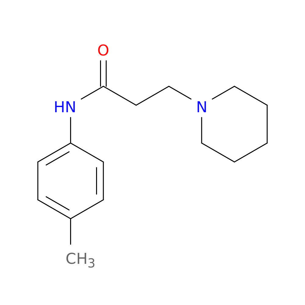 1-Piperidinepropanamide, N-(4-methylphenyl)-