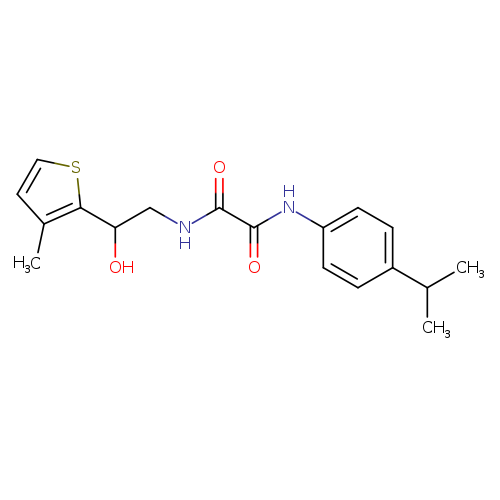 N-[2-hydroxy-2-(3-methylthiophen-2-yl)ethyl]-N'-[4-(propan-2-yl)phenyl]ethanediamide