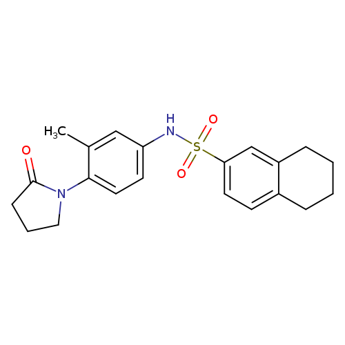 N-[3-methyl-4-(2-oxopyrrolidin-1-yl)phenyl]-5,6,7,8-tetrahydronaphthalene-2-sulfonamide