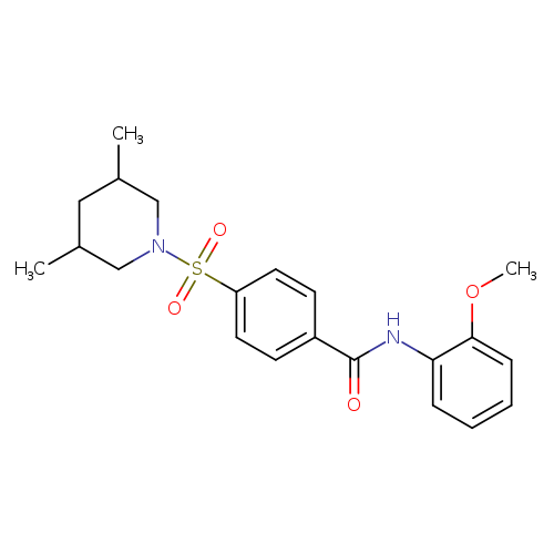 4-[(3,5-dimethylpiperidin-1-yl)sulfonyl]-N-(2-methoxyphenyl)benzamide