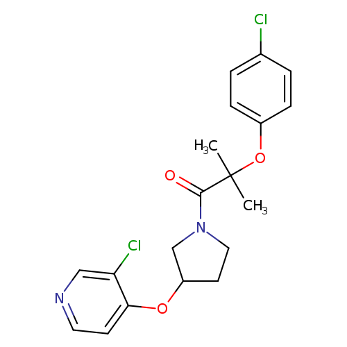 2-(4-chlorophenoxy)-1-{3-[(3-chloropyridin-4-yl)oxy]pyrrolidin-1-yl}-2-methylpropan-1-one