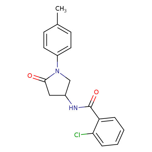 2-chloro-N-[1-(4-methylphenyl)-5-oxopyrrolidin-3-yl]benzamide