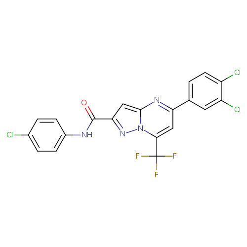 N-(4-chlorophenyl)-5-(3,4-dichlorophenyl)-7-(trifluoromethyl)pyrazolo[1,5-a]pyrimidine-2-carboxamide
