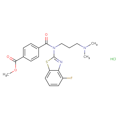 methyl 4-{[3-(dimethylamino)propyl](4-fluoro-1,3-benzothiazol-2-yl)carbamoyl}benzoate hydrochloride
