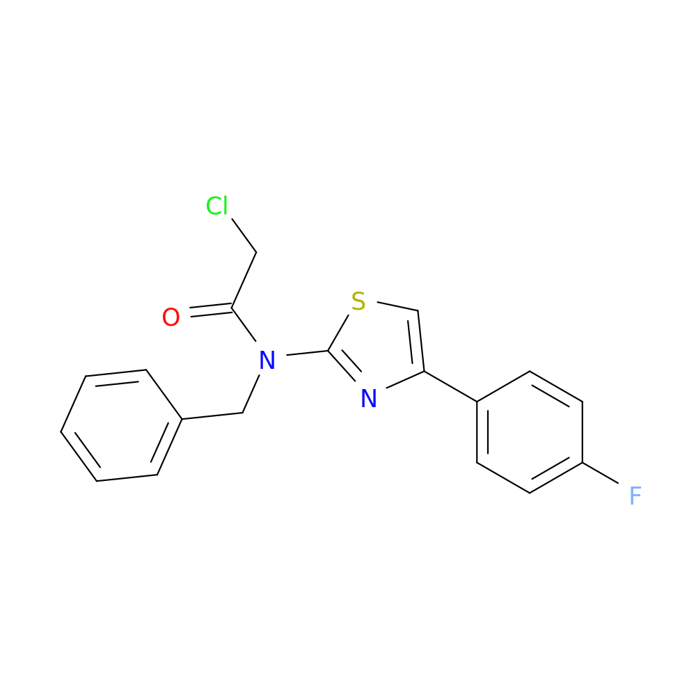 N-benzyl-2-chloro-N-[4-(4-fluorophenyl)-1,3-thiazol-2-yl]acetamide
