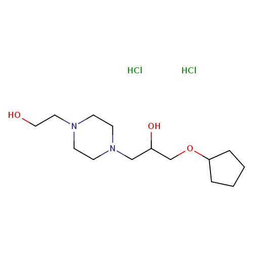 1-(cyclopentyloxy)-3-[4-(2-hydroxyethyl)piperazin-1-yl]propan-2-ol dihydrochloride
