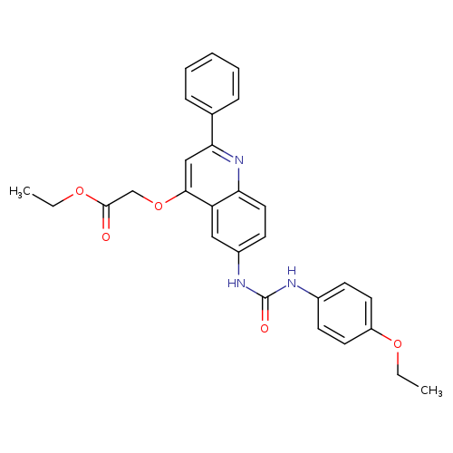 ethyl 2-[(6-{[(4-ethoxyphenyl)carbamoyl]amino}-2-phenylquinolin-4-yl)oxy]acetate