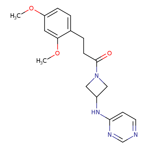 3-(2,4-dimethoxyphenyl)-1-{3-[(pyrimidin-4-yl)amino]azetidin-1-yl}propan-1-one