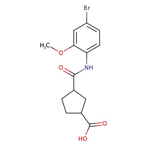 3-[(4-bromo-2-methoxyphenyl)carbamoyl]cyclopentane-1-carboxylic acid