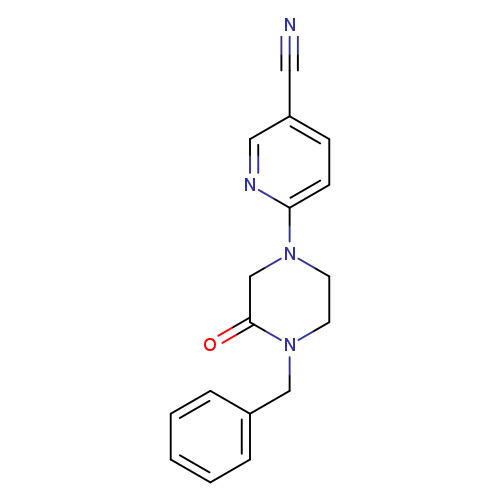 6-(4-benzyl-3-oxopiperazin-1-yl)pyridine-3-carbonitrile