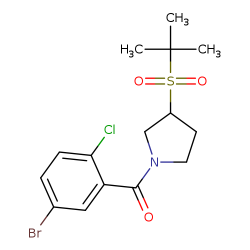 1-(5-bromo-2-chlorobenzoyl)-3-(2-methylpropane-2-sulfonyl)pyrrolidine