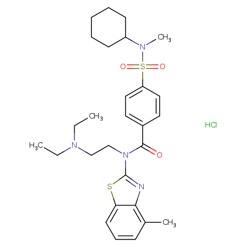 4-[cyclohexyl(methyl)sulfamoyl]-N-[2-(diethylamino)ethyl]-N-(4-methyl-1,3-benzothiazol-2-yl)benzamide hydrochloride