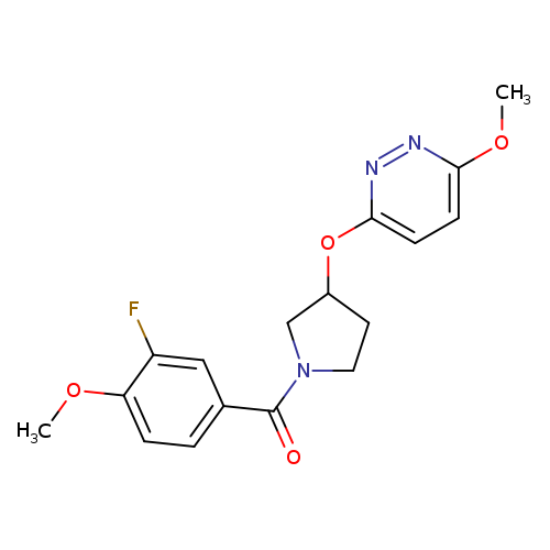 3-{[1-(3-fluoro-4-methoxybenzoyl)pyrrolidin-3-yl]oxy}-6-methoxypyridazine