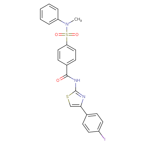 N-[4-(4-iodophenyl)-1,3-thiazol-2-yl]-4-[methyl(phenyl)sulfamoyl]benzamide