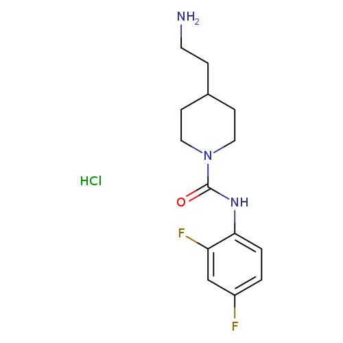 4-(2-aminoethyl)-N-(2,4-difluorophenyl)piperidine-1-carboxamide hydrochloride