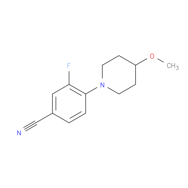 3-fluoro-4-(4-methoxypiperidin-1-yl)benzonitrile