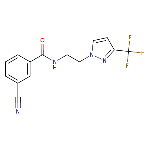 3-cyano-N-{2-[3-(trifluoromethyl)-1H-pyrazol-1-yl]ethyl}benzamide