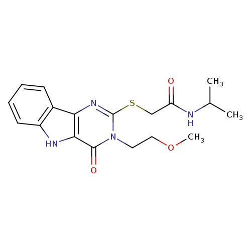 2-{[3-(2-methoxyethyl)-4-oxo-3H,4H,5H-pyrimido[5,4-b]indol-2-yl]sulfanyl}-N-(propan-2-yl)acetamide