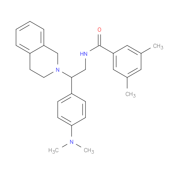 N-{2-[4-(dimethylamino)phenyl]-2-(1,2,3,4-tetrahydroisoquinolin-2-yl)ethyl}-3,5-dimethylbenzamide