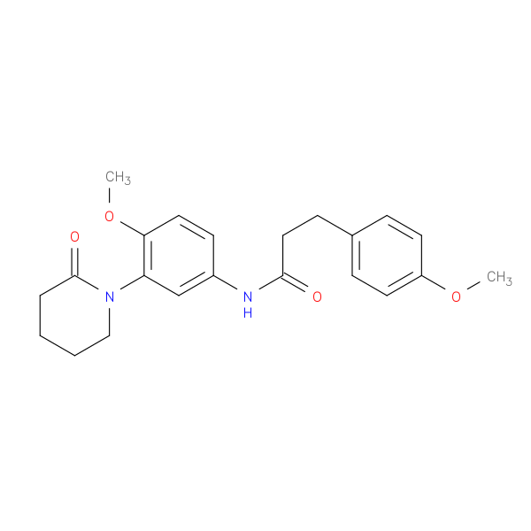 N-[4-methoxy-3-(2-oxopiperidin-1-yl)phenyl]-3-(4-methoxyphenyl)propanamide