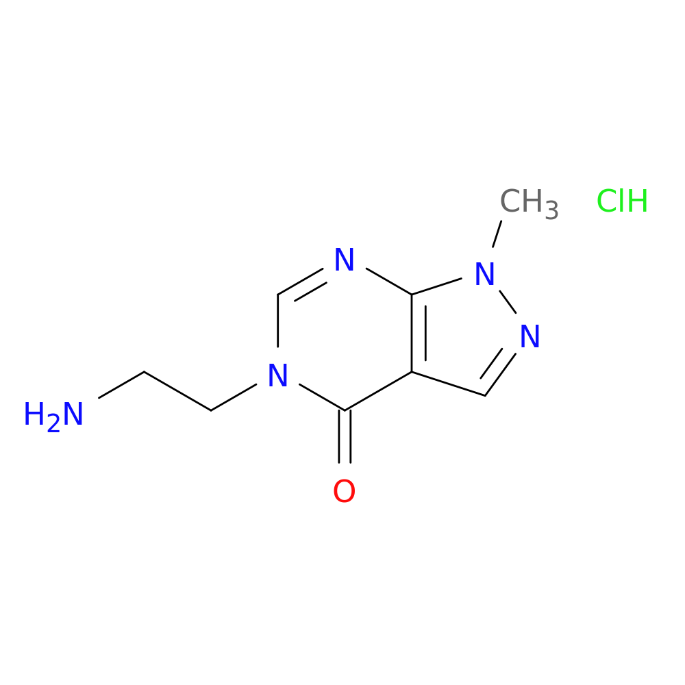 5-(2-aminoethyl)-1-methyl-1H,4H,5H-pyrazolo[3,4-d]pyrimidin-4-one hydrochloride